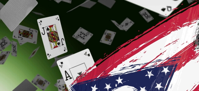Casino Cards and Ohio Flag