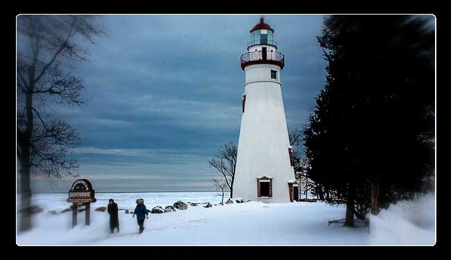 Marblehead Lighthouse in Winter