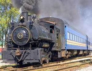 Steam Engine on the LM&M Scenic Railroad